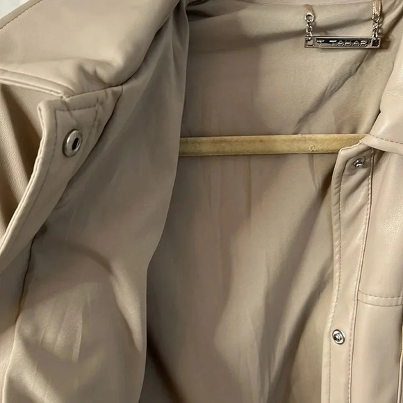 NWOT Faux Leather Cropped Lined Jacket, Size M - Picture 7 of 10